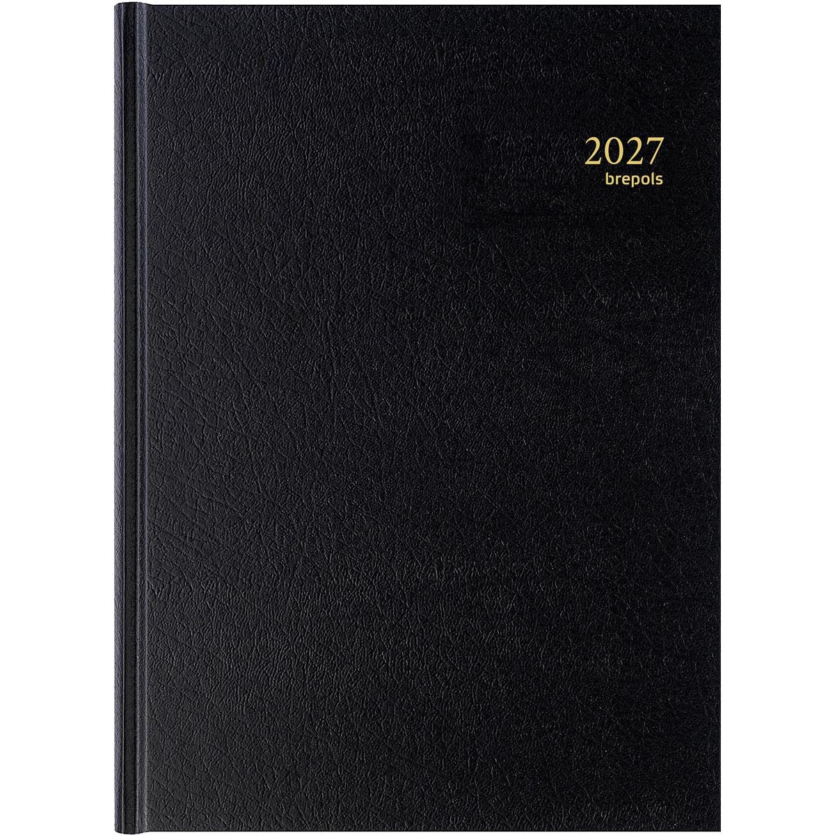 Brepols - Agenda 2026 Bremax Santex A4 1 jour/1 page 4 colonnes noir