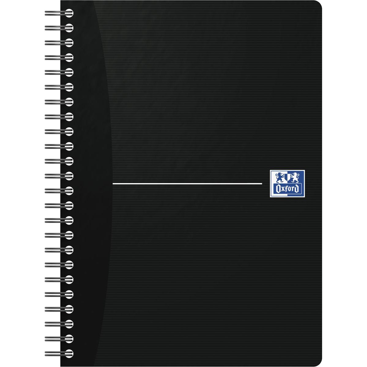 Oxford - Carnet à spirales Essentials, 180 pages, ft A5, ligné, noir