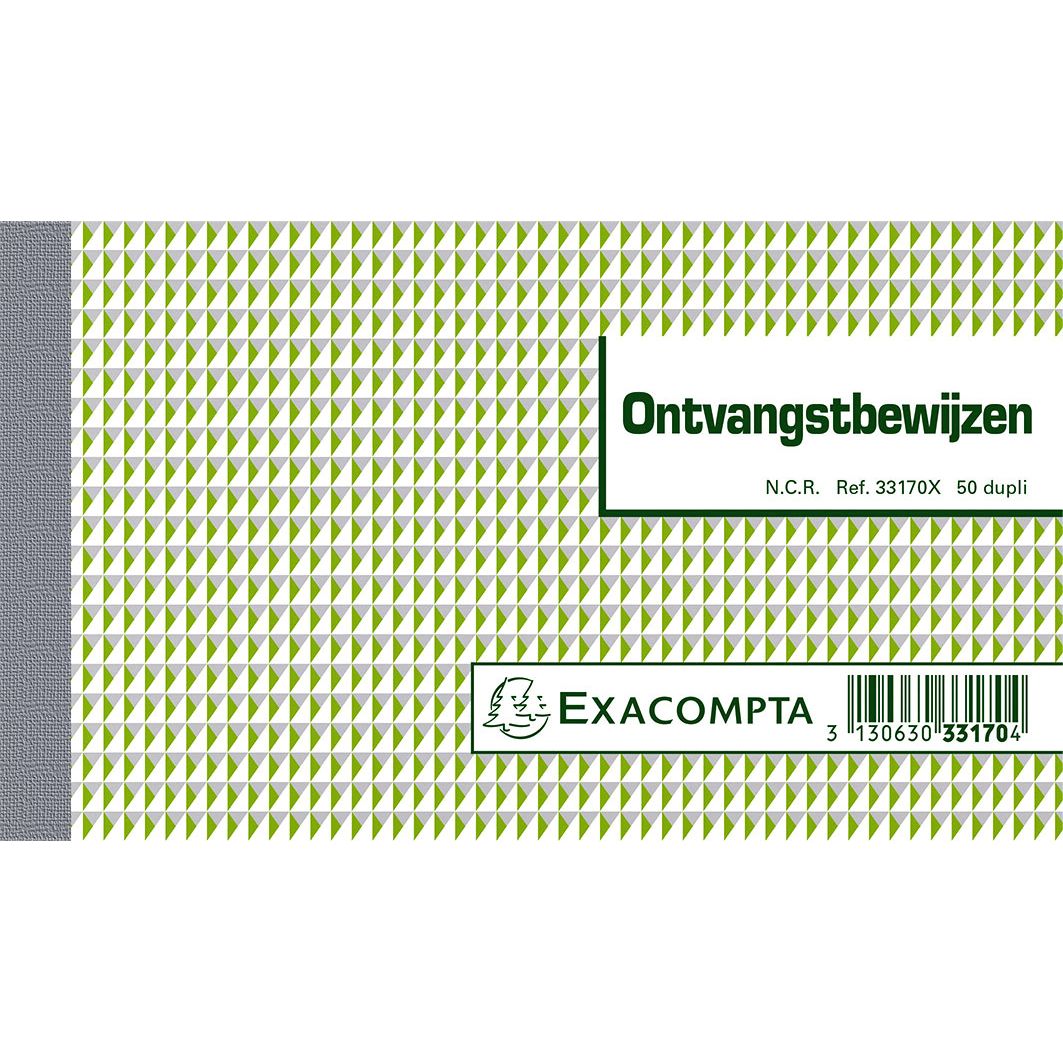 Exacompta - Kassenbuch-Manifold-Quittungsschein, Duplikat, 50 Blatt, NL
