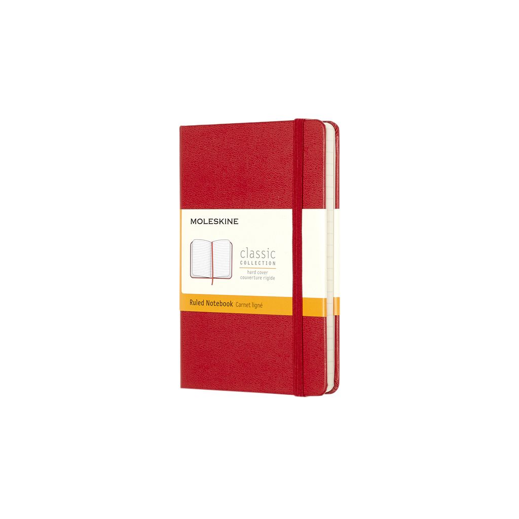 Moleskine - Pochette pour carnet 90x140mm ligne couverture rigide rouge