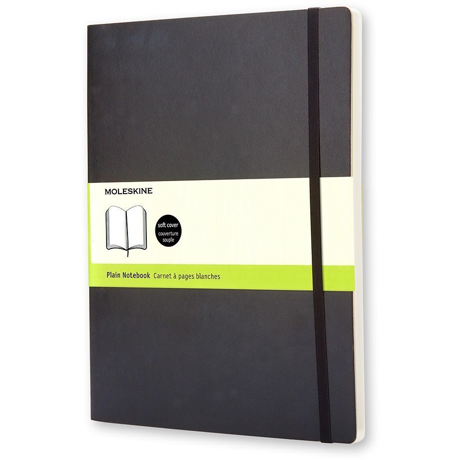 Moleskine - Carnet XL 190x250mm vierge couverture souple noir