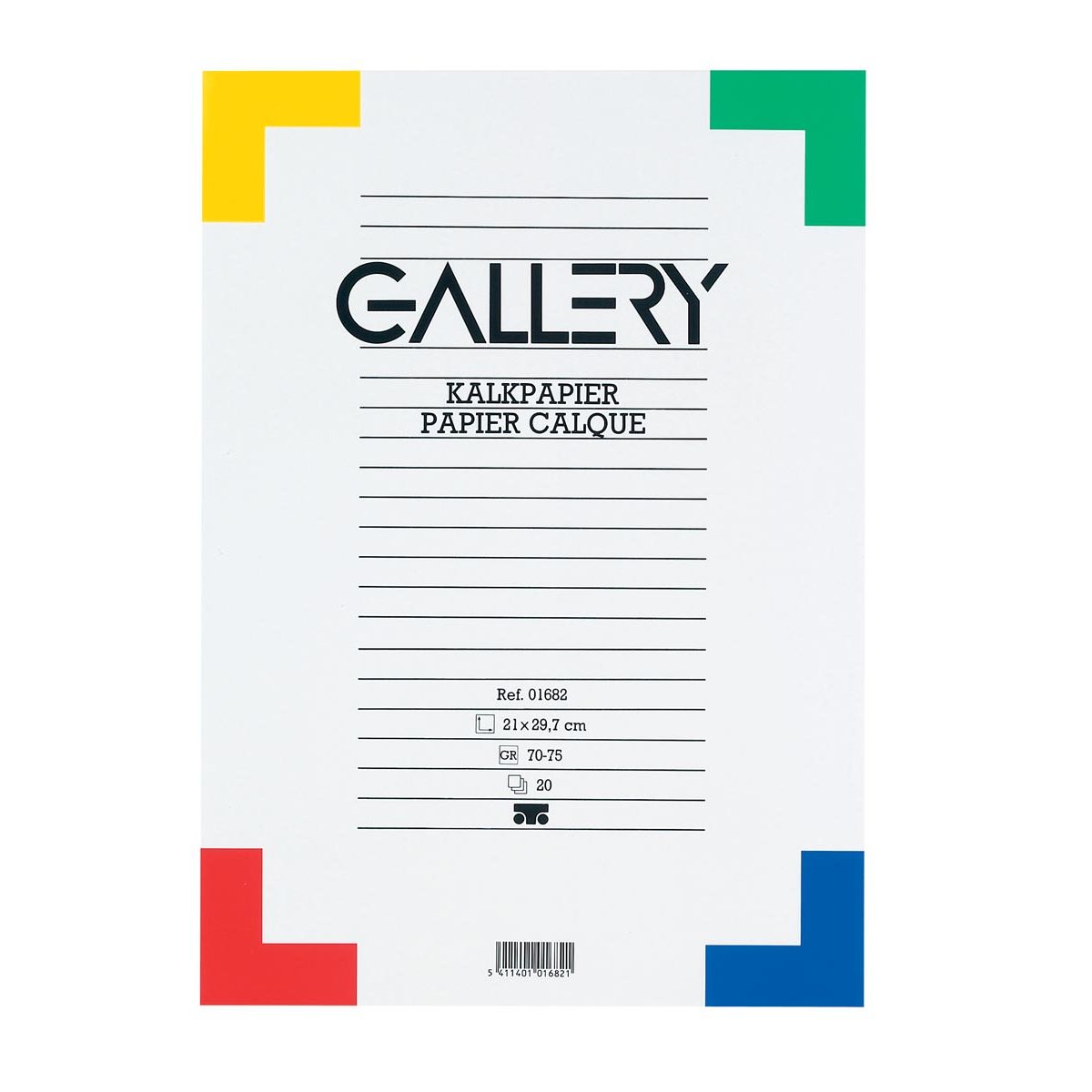 Gallery - kalkpapier, ft 21 x 29,7 cm (A4), blok van 20 vel
