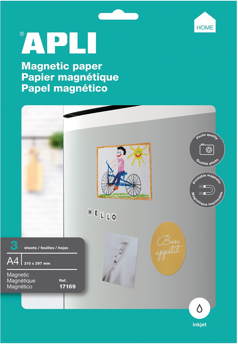 Apli - magnetisch papier, pak van 3 vellen