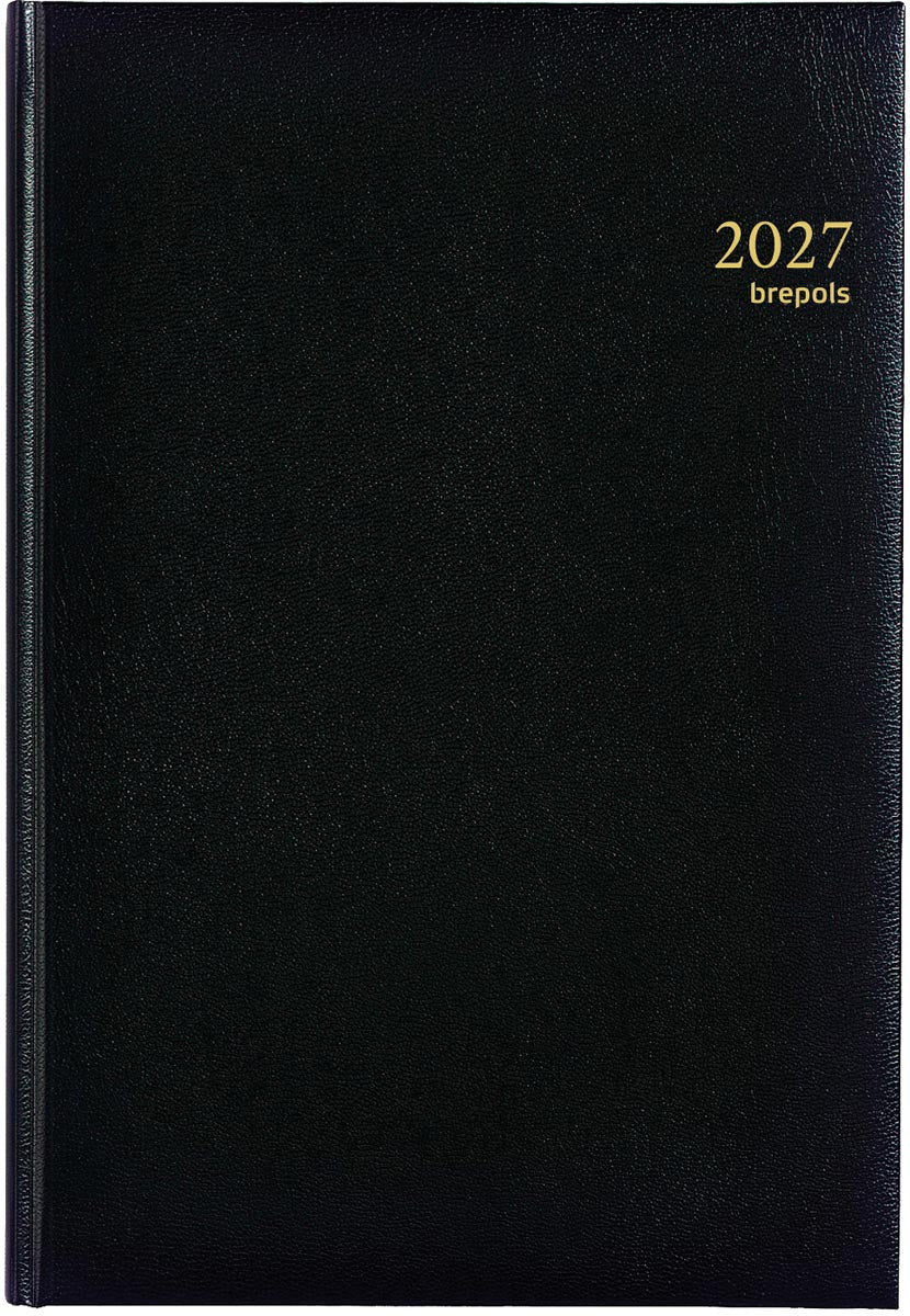 Brepols - Agenda 2026 Omega Lima 7 Tage/2 Seiten schwarz
