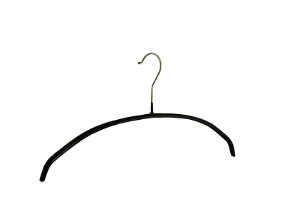 Klika - Cintre Bonneterie noir antidérapant 40cm