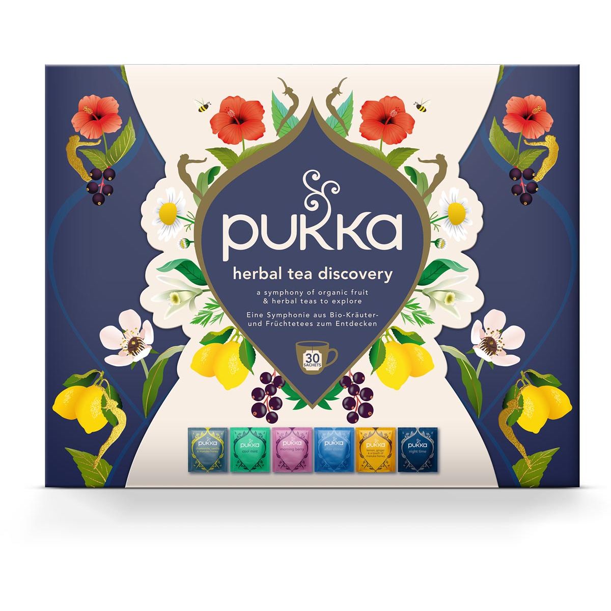 Pukka - thee bio discovery box, geassorteerde smaken, doos van 30 stuks