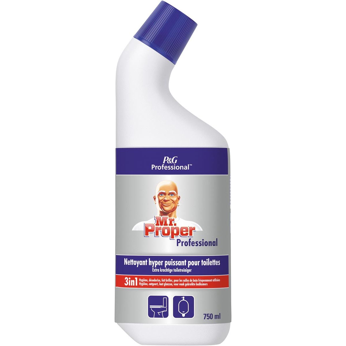 Mr. Clean - Bad- und WC-Reiniger 3in1, Flasche mit 750 ml
