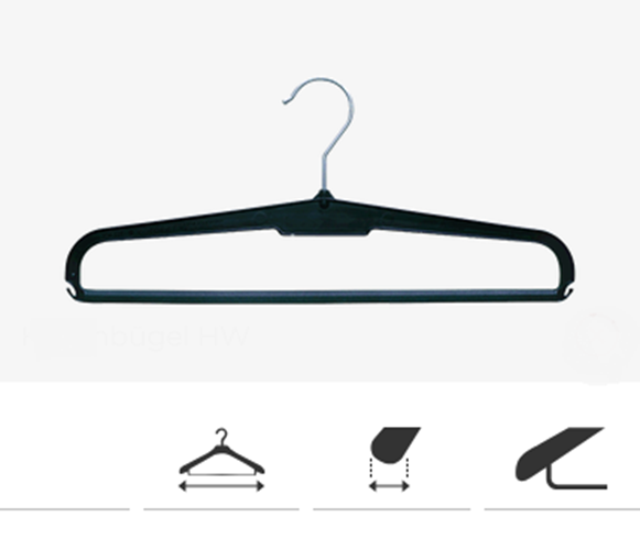 Klika - Cintre HW22 tout/cintre pour pantalons 37cm noir
