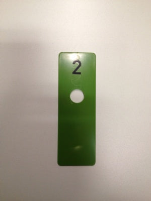 Klika - disque de chambre vert 40x120 mm NUMÉRO 2 40 pièces