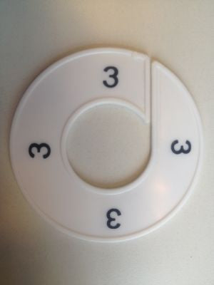 Klika - Maatring 9cm wit/zwart 3