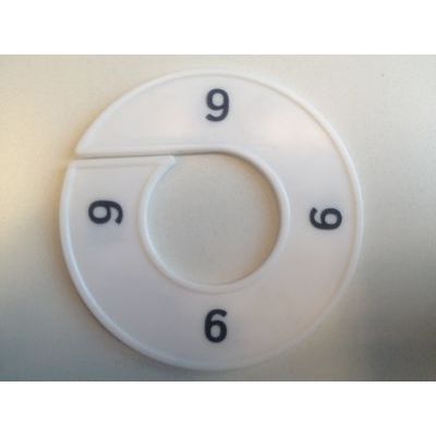Klika - Maatring 9cm wit/zwart 9