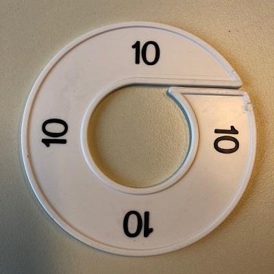 Klika - Maatring 9cm wit/zwart 10