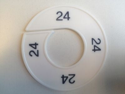 Klika - Maatring 9cm wit/zwart 24