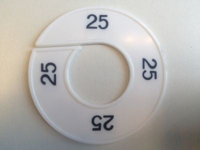 Klika - Maatring 9cm wit/zwart 25