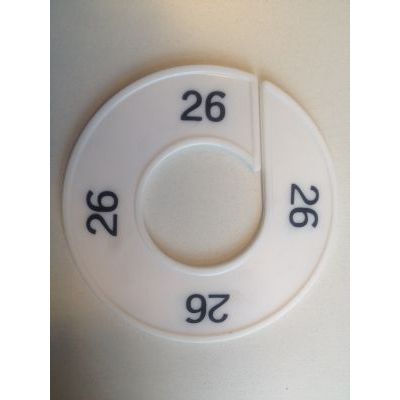 Klika - Maatring 9cm wit/zwart 26