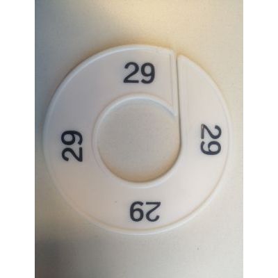 Klika - Maatring 9cm wit/zwart 29