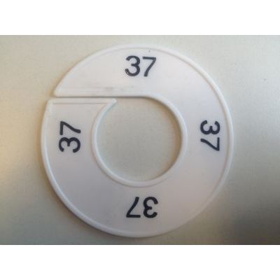 Klika - Maatring 9cm wit/zwart 37