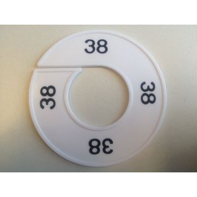 Klika - Maatring 9cm wit/zwart 38