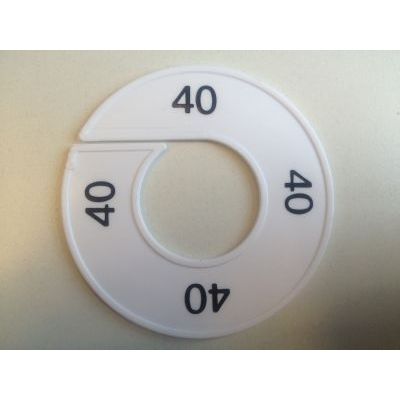 Klika - Maatring 9cm wit/zwart 40