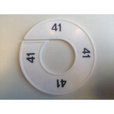 Klika - Maatring 9cm wit/zwart 41