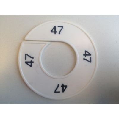 Klika - Maatring 9cm wit/zwart 47