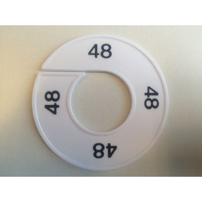 Klika - Maatring 9cm wit/zwart 48