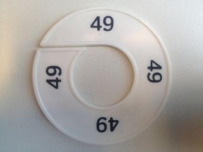 Klika - Maatring 9cm wit/zwart 49
