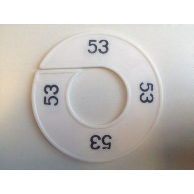 Klika - Maatring 9cm wit/zwart 53
