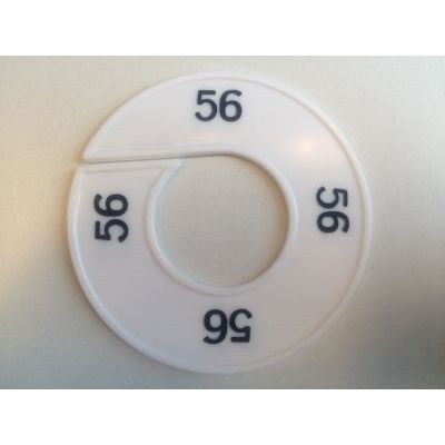 Klika - Maatring 9cm wit/zwart 56