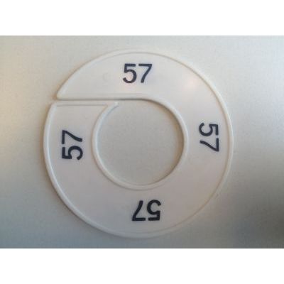 Klika - Taille bague blanc/noir 57