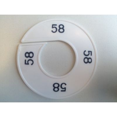 Klika - Maatring 9cm wit/zwart 58