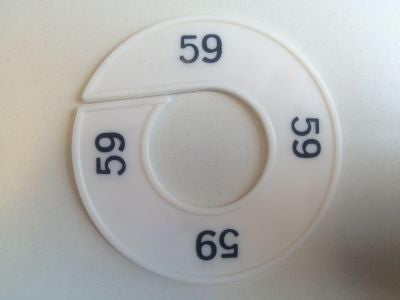 Klika - Maatring 9cm wit/zwart 59