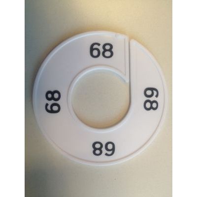 Klika - Maatring 9cm wit/zwart 68