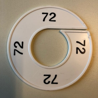 Klika - Maatring 9cm wit/zwart 72