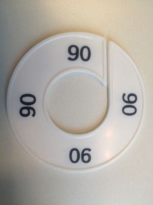 Klika - Maatring 9cm wit/zwart 90