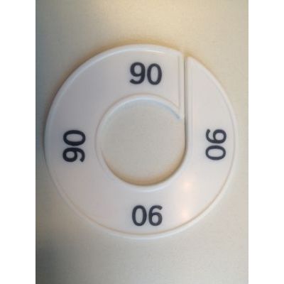 Klika - Maatring 9cm wit/zwart 90