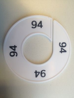 Klika - Maatring 9cm wit/zwart 94