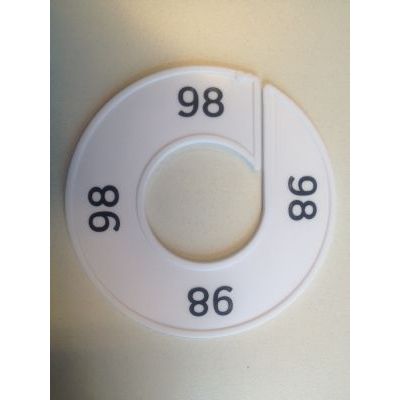 Klika - Maatring 9cm wit/zwart 98