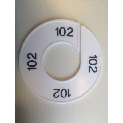 Klika - Maatring 9cm wit/zwart 102
