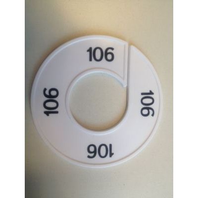 Klika - Maatring 9cm wit/zwart 106
