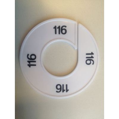 Klika - Maatring 9cm wit/zwart 116
