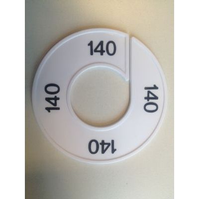 Klika - Maatring 9cm wit/zwart 140