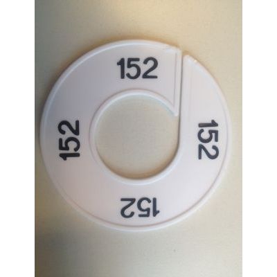 Klika - Maatring 9cm wit/zwart 152