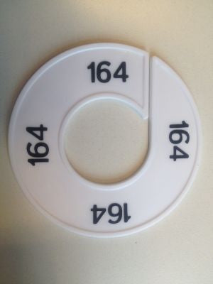 Klika - Maatring 9cm wit/zwart 164