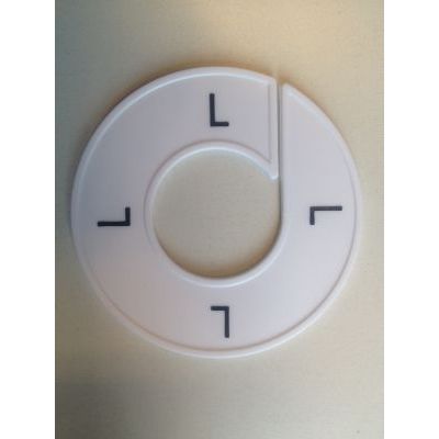 Klika - Maatring 9cm wit/zwart L