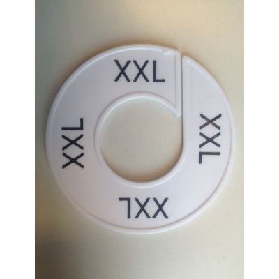 Klika - Maatring 9cm wit/zwart XXL