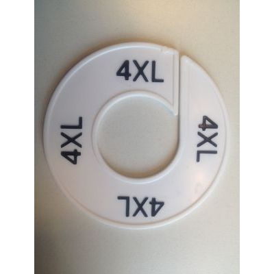 Klika - Maatring 9cm wit/zwart 4XL