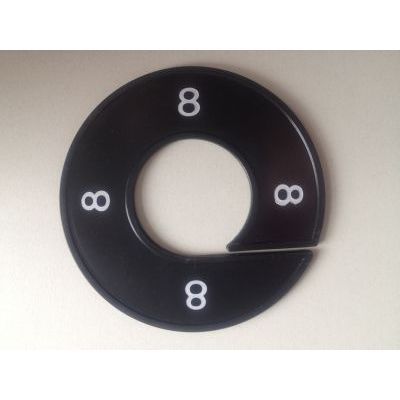Klika - Maatring 9cm zwart/wit 8