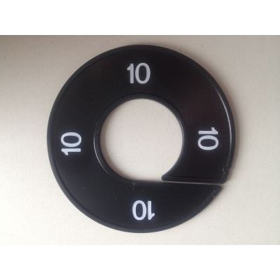 Klika - Maatring 9cm zwart/wit 10