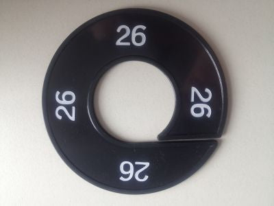 Klika - Maatring 9cm zwart/wit 26